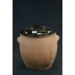 Large Royal Barum Ware Terracotta Pot with Lid