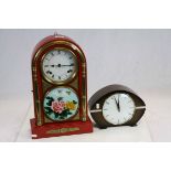 Japanese ( Owari ) Early 20th century Striking Eight Day Clock together with Smiths Floating Balance