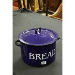 Royal Blue Enamel Bread Bin