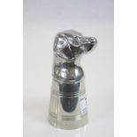 Pewter Fox Hound Head Stirrup Cup, 12cms high
