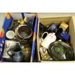 Mixed Lot of Various Pottery and Glass to include Watcombe, Poole, Cricklade, Minton and Various