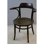 Early 20th century Jacob & Joseph Kohn Bentwood Elbow Chair