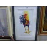 Studio Framed Print Study of a Cockerel bearing signature and numbered