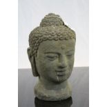 Stone Buddha Head, 30cms high