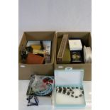 Collection of Jewellery, mainly Costume, including Stone and Bead Necklaces, Hat Pins, Earrings,