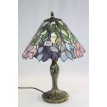 Art Nouveau Style Table Lamps with Tiffany Style Shade