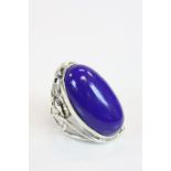 Large Silver and Lapis Lazuli Dress Ring