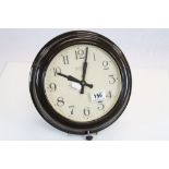 Smith Bakelite School / Office / Station Eight Day Clock, 29cms diameter