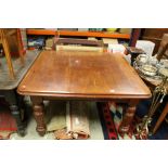 19th century Mahogany Dining Table raised on Turned Baluster Legs, 122cms x 110cms