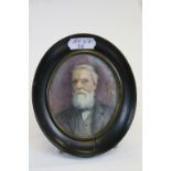 Antique Miniature Portrait of a Bearded Man
