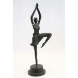 Metal Figurine of a Dancing Ballerina, 42cms high