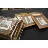Collection of Framed and Glazed Pictures including 19th century Coloured Engravings