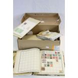 Stamps - Two Stamp Albums, partially filled, with Mixed UK and World Stamps dating from Early to Mid