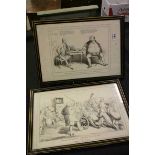 Thomas McLean 1830 Pair of Satirical Political Cartoons of the Period