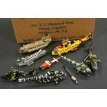 Toys - Collection of approximately Fourteen Helicopters with some stands