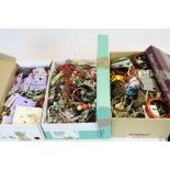 Three Boxes of Mixed Costume and Fashion Jewellery including Beads, Bangles, Bracelets, etc