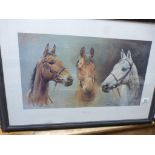 After S L Crawford Equine Print of Race Horses The Three Kings
