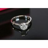 9ct White Gold Single Stone Diamond Ring of approx. 95 points