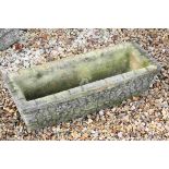 Reconstituted Stone Garden Trough, 70cms x 28cms x 19cms high