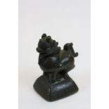 Chinese Bronze Scroll Weight in the form of a Dragon, 7cms high