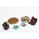 Collection of Oriental Items including Buddha, Jade, Dragon Ring, etc