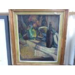 Oil Painting of Still Life signed and dated 1951