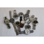 Quantity of Gents wristwatches to include Sekonda, Constant, Nautica etc