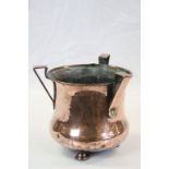 Arts and Crafts Copper Jardiniere with Three Stylised Handles, 21cms high