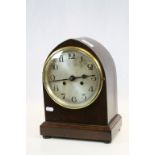 Early 20th century Domed Cased Chiming Eight Day Mantle Clock, 32cms high
