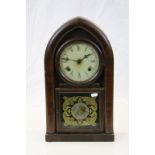 Late 19th / Early 20th century Walnut Cased Domed Top American Mantle Clock by Waterbury Clock Co,