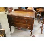 1930's / 40's Oak Chest of Three Long Drawers, 90cms long x 77cms high