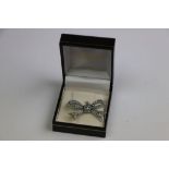 Silver Bow Brooch