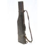 Brown Leather ' Leg of Mutton ' Gun Case with Shoulder Strap, 76cms long