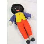 Vintage Dean's Golly toy with blue Felt jacket, stands approx 44cm tall