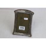 Early George V silver easel back photograph frame, rope twist border design, makers mark partially