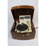 Vintage Pye ' The Black Box ' Hi-Fi Record Player in Wooden Case with instruction booklet