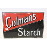 Vintage "Coleman's Starch" Enamel Advertising sign, measures approx 61 x 41cm
