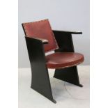 Art Deco 1930's Oak Cinema Style Chair