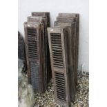 Sixteen Oak Window Shutters, maximum size 90cms x 24cms