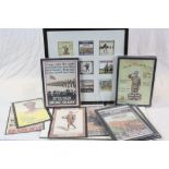 World War I Replica Advertising Posters including 1 x Large Framed and Mounted, 5 x A4 Framed and