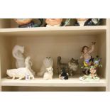 Collection of vintage ceramics to include Beswick & Royal doulton Cats, Royal Adderley Blue Tits