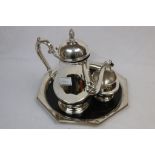 Silver Plated Coffee Set on Tray