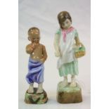 Two Royal Worcester Figurines modelled by "F G Doughty" to include; 3178 Ireland & 3068 Burmah