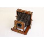 Victorian brass mounted mahogany plate camera