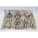 Tribal - Australian Aboriginal Painting on Paper depicting Tribal Three Figures and Snakes, 106cms x