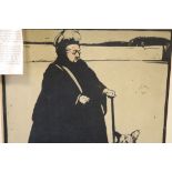 After William Nicholson (1872 - 1949) Woodcut Print, Queen Victoria, framed and glazed