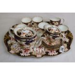 Matched Royal Crown Derby Imari 3788 tea service comprising tea pot, twin handled sugar bowl with