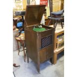 Vintage ' Aeolian Vocalion ' Gramophone contained in an Oak Gramophone Cabinet together with Two