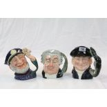 Three Royal Doulton Character jugs to include; Old Salt D6551, The Lawyer D6498, Lobster Man D6617