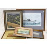 Group of Pictures including Lynn Benson Oil Painting Landscape with monogrammed signature, Anthony